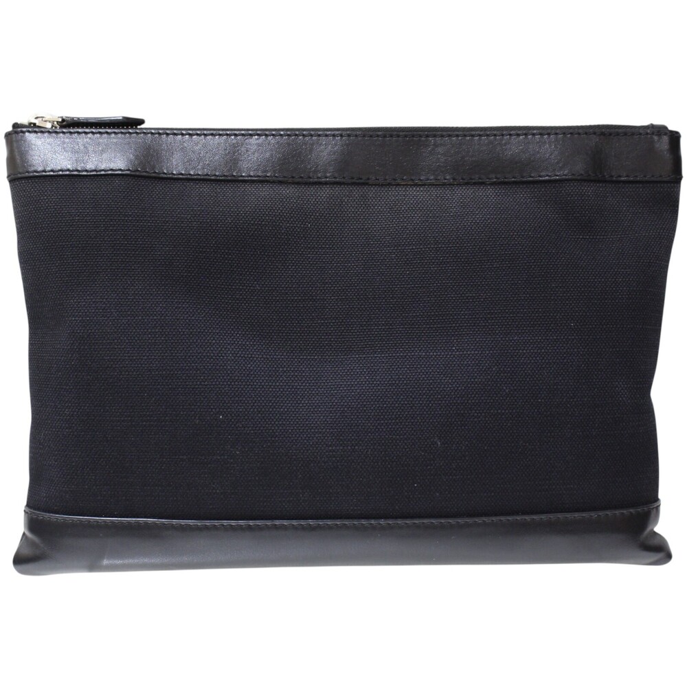 BALENCIAGA Clutch Bag Black Shoulder Logo - Picture 2 of 7